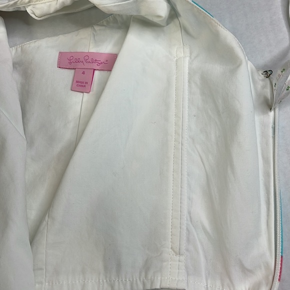 Lilly Pulitzer Resort White One Shoulder Dress Chiquita Bonita Size 4 - Picture 9 of 9